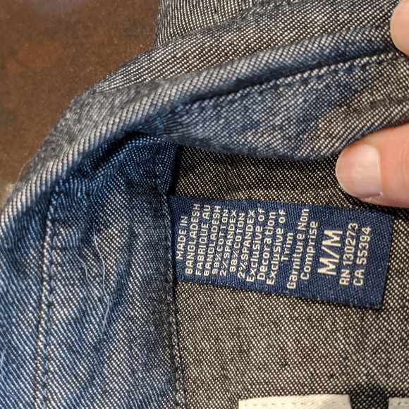 Wrangler charcoal button down M - Picture 5 of 6